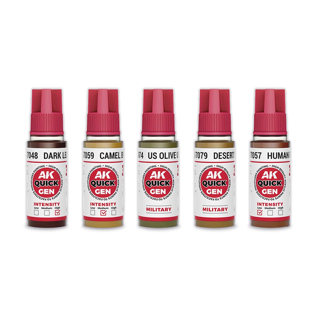 FIRE! MODERN COMBAT + AK INTERACTIVE QUICK GEN PAINT SET (5x COLORS) - Image 3