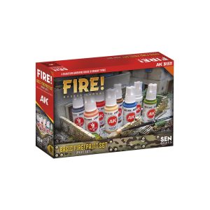 FIRE! MODERN COMBAT + AK INTERACTIVE BASIC PAINT SET (8x COLORS + BRUSH)