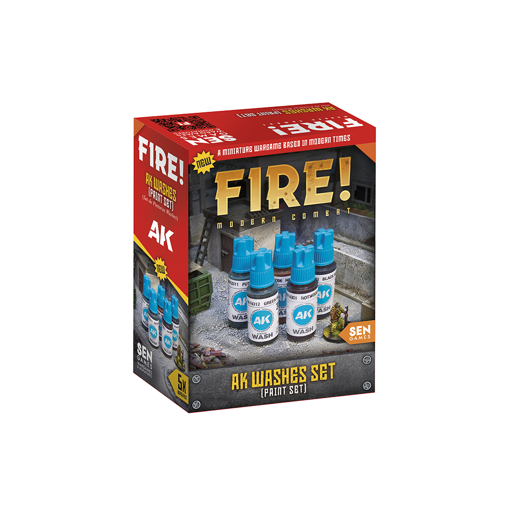 FIRE! MODERN COMBAT + AK INTERACTIVE WASHES SET (5x COLORS) - Image 2