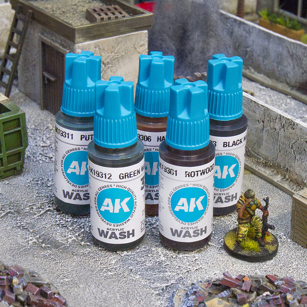FIRE! MODERN COMBAT + AK INTERACTIVE WASHES SET (5x COLORS) - Image 3